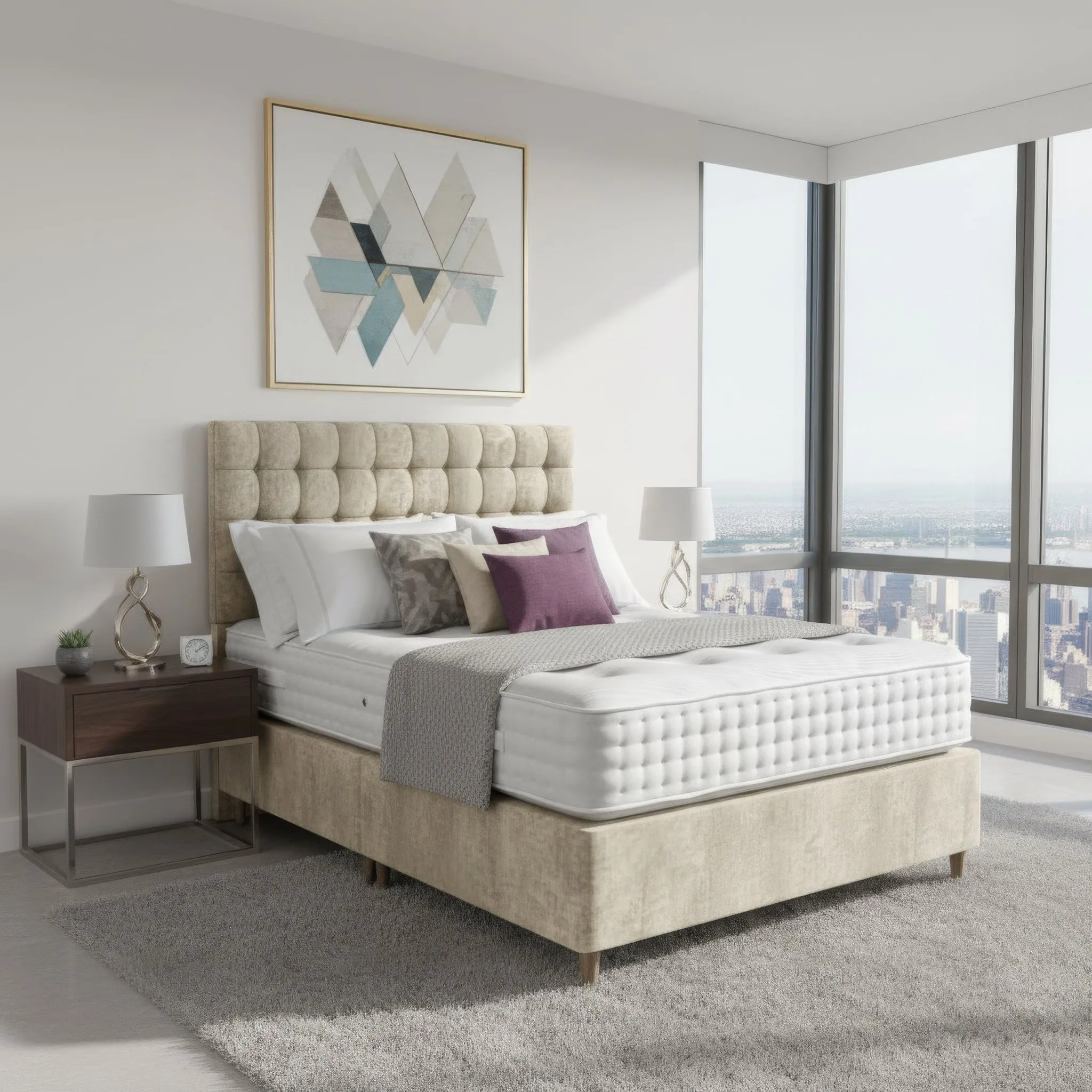 Stamford King Size Bed Frame - Light Grey product