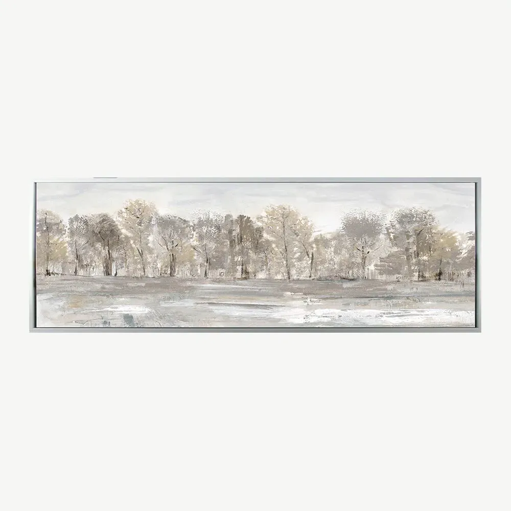 Subtle Treescape Framed Canvas Wall Art - Grey product
