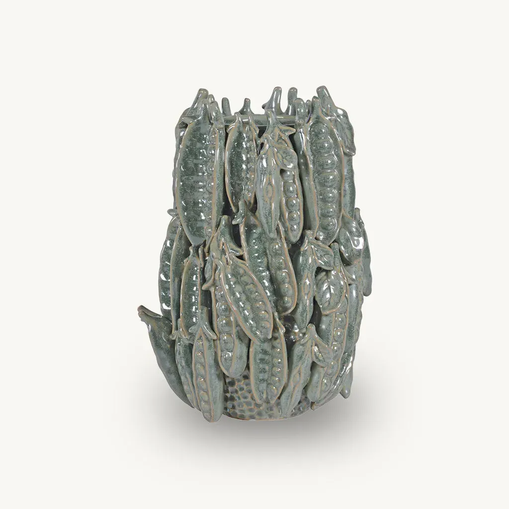 Sugar Snap Vase - Green, Glazed Ceramic alternate view