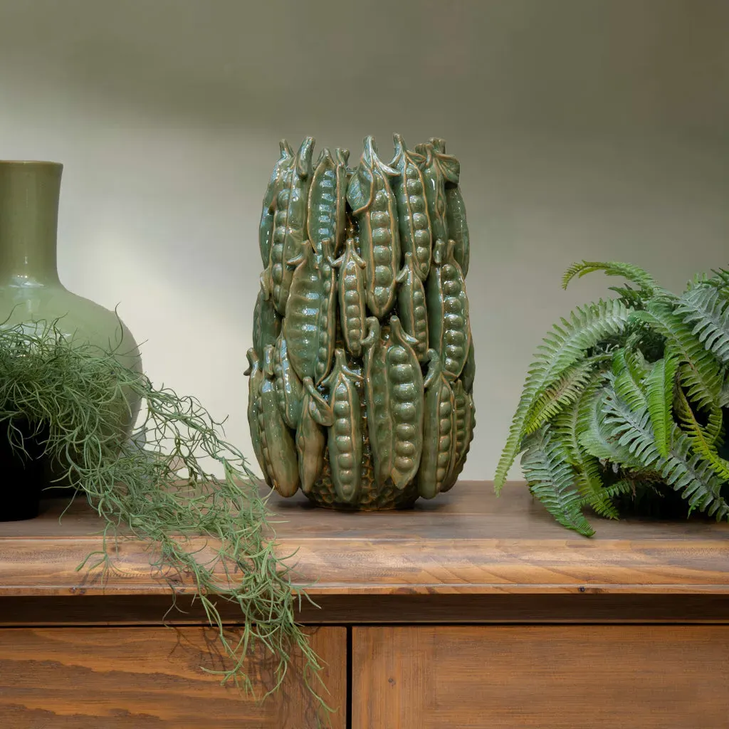 Sugar Snap Vase - Green, Glazed Ceramic product