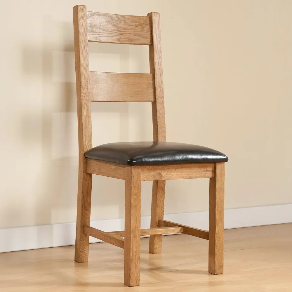 Surrey Chair - Faux Leather, Oak product