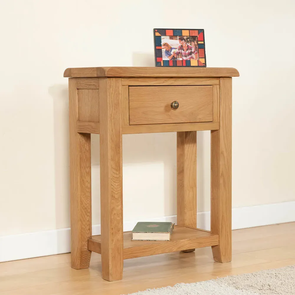 Surrey Small Console Table with Drawer - Oak product