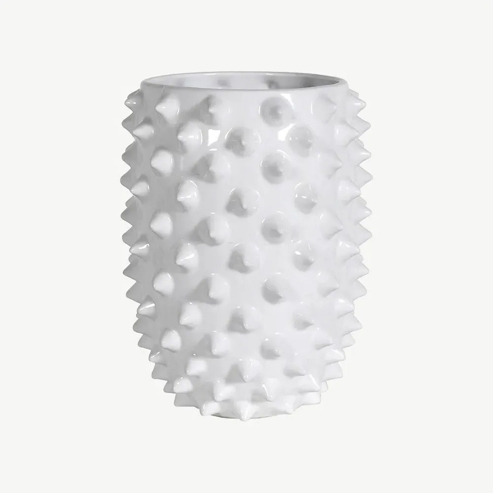 Tall Spike Vase - White, Ceramic alternate view