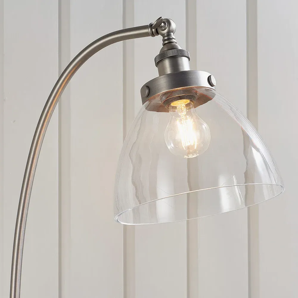 Tatton Resto Adjustable Floor Lamp - Silver, Glass alternate view