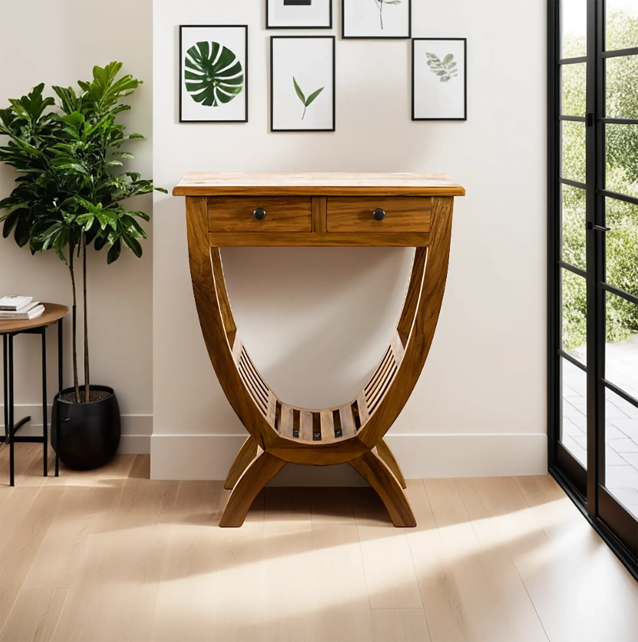 Teak Cantik Hall Table with Drawers - Teak product