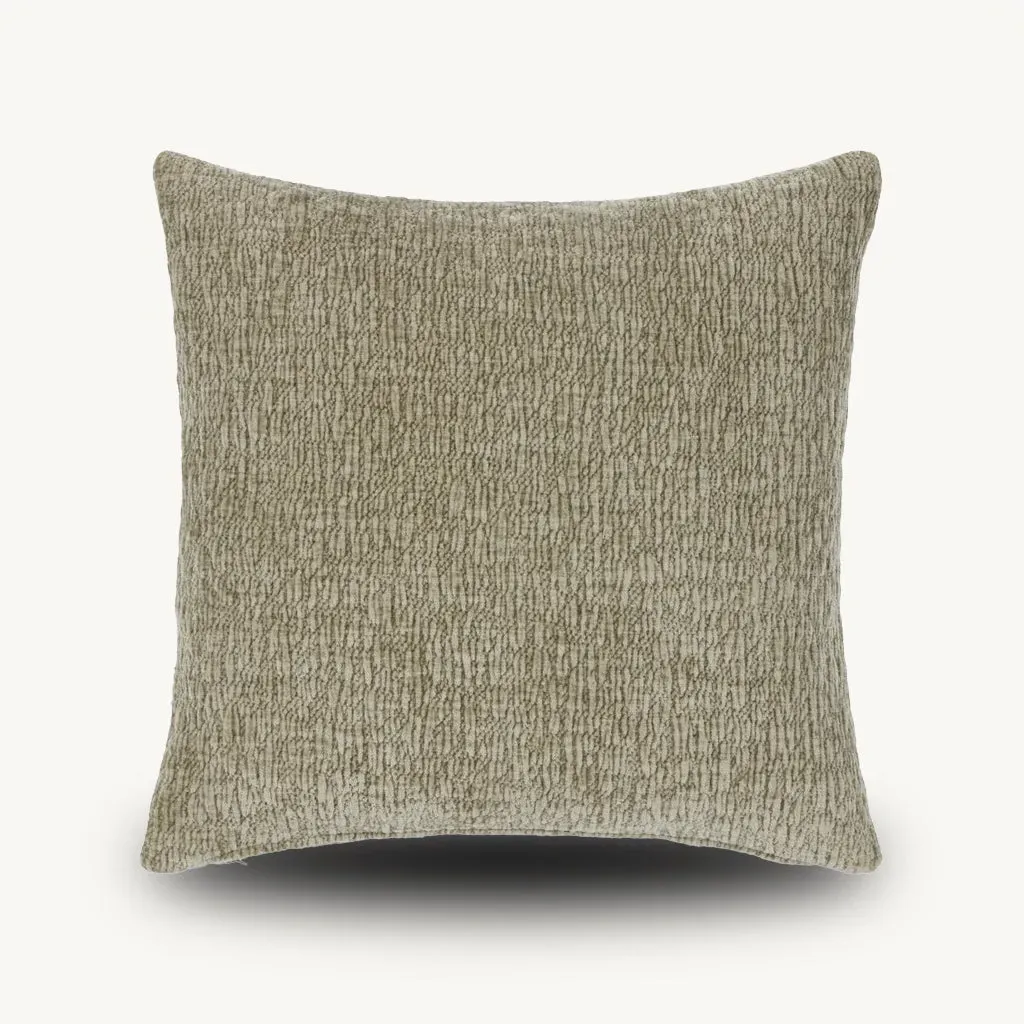 Textured Cushion - Green, Velvet alternate view