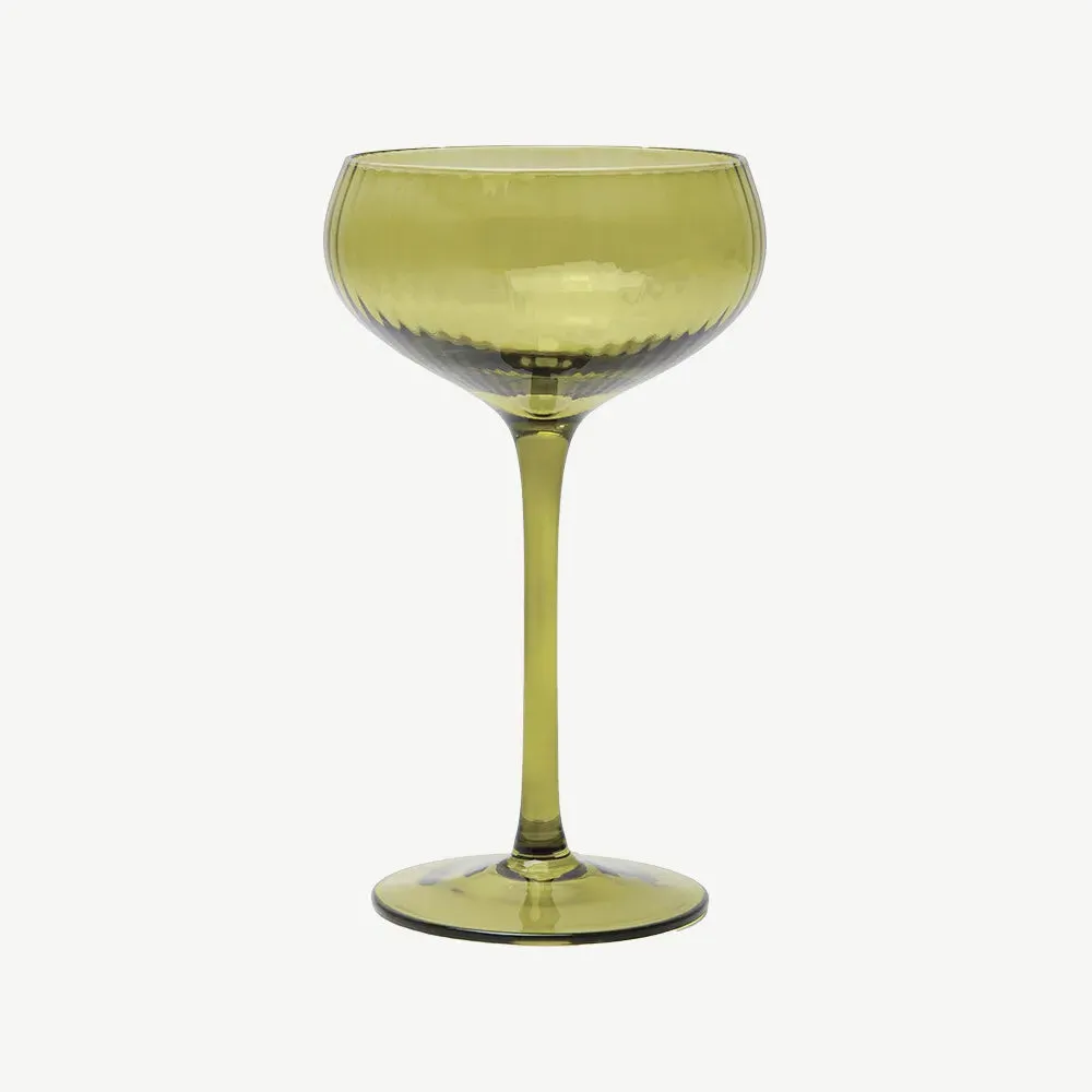 The Lou Set of 2 Coupe Cocktail Glasses - Green product