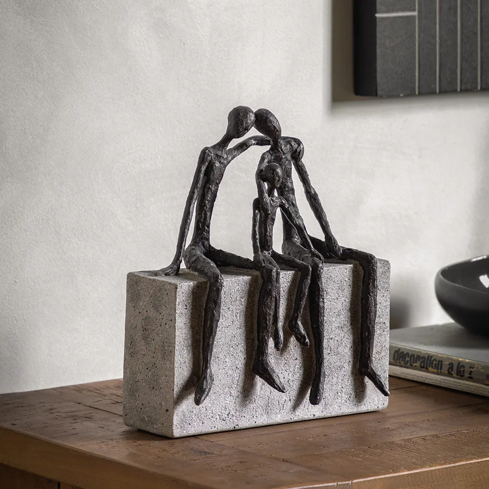 The Three of Us Abstract Family Sculpture - Bronze, Resin product