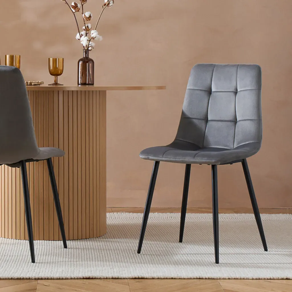 Tiffany Dining Chair - Grey, Fabric product