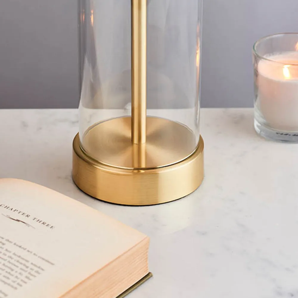 Trafford Touch Table Lamp - Brass, Glass alternate view