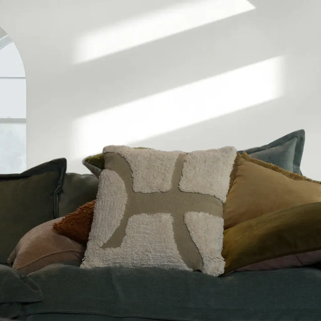 Two Tone Cushion - Cream, Sand alternate view