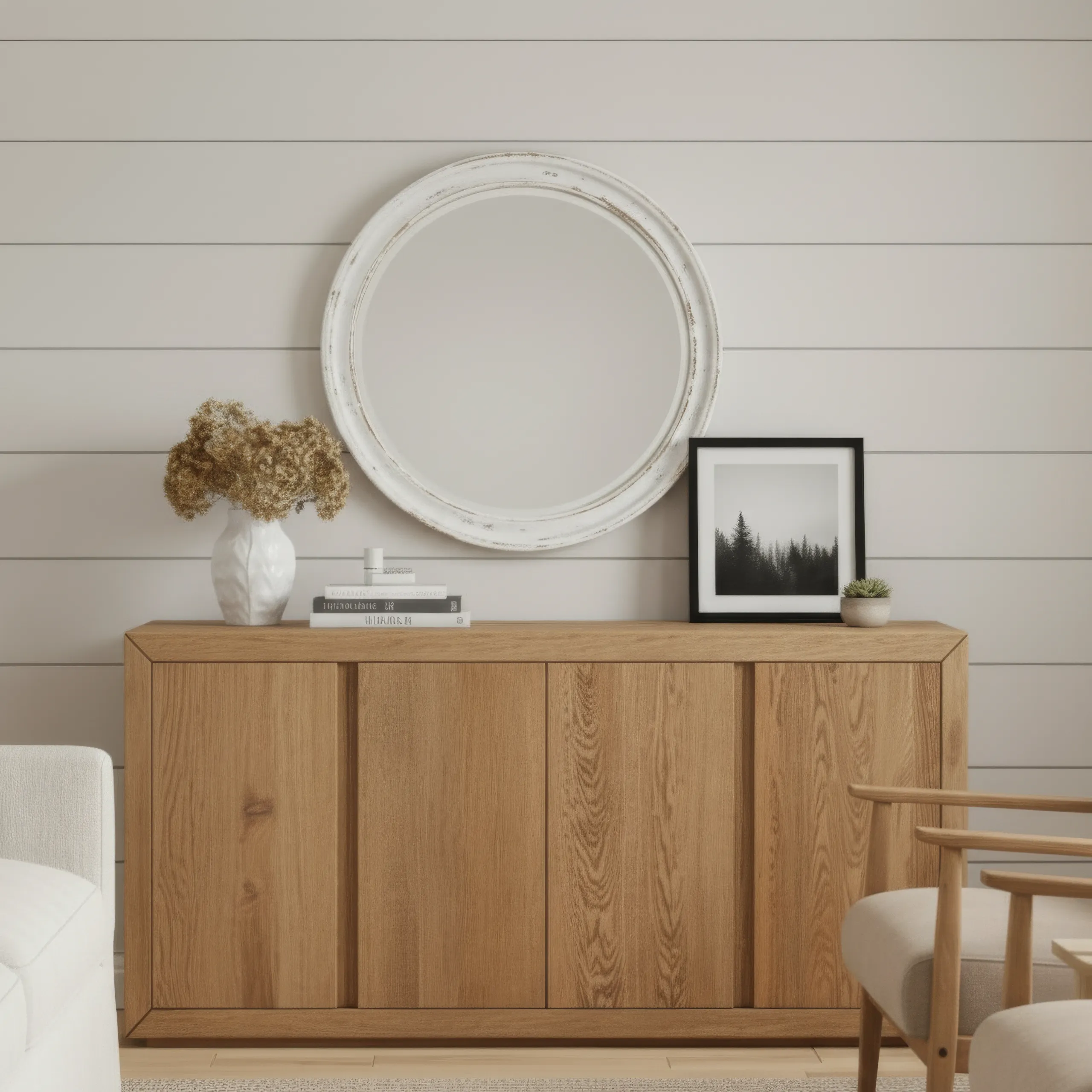 Varis 4 Door Sideboard - Natural, Wood product