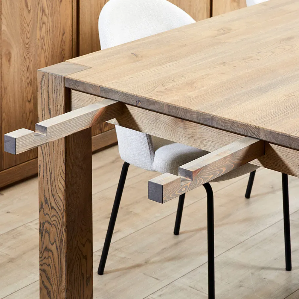 Varis Dining Table Leaf Extension - Oak, Solid Wood alternate view