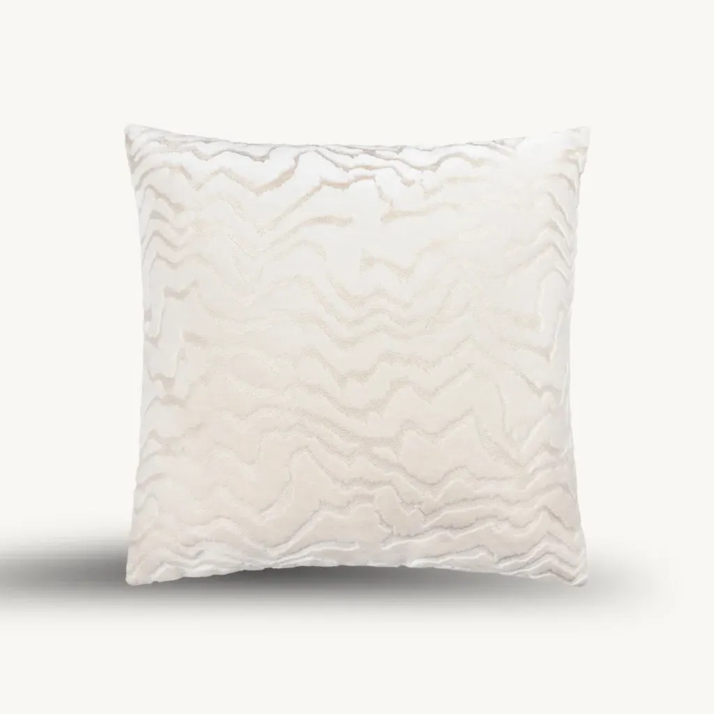 Vesper Cut Velvet Cushion - White product
