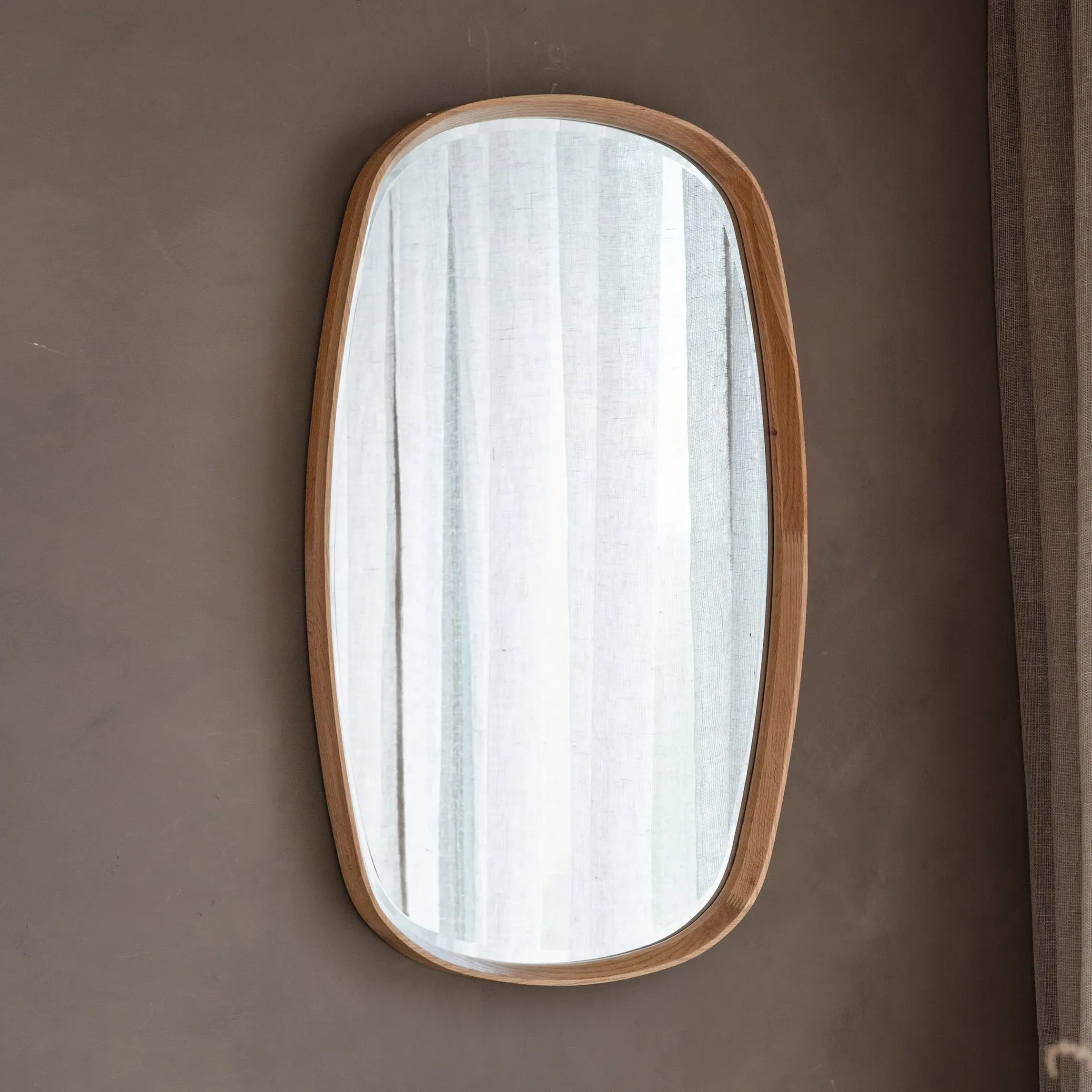 Warsaw Oval Mirror - Oak product