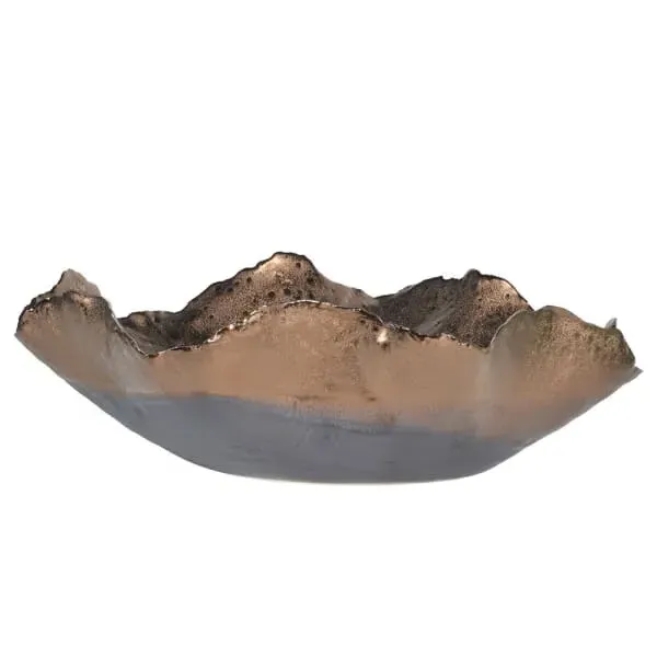 Wave Edge Ceramic Bowl - Copper alternate view