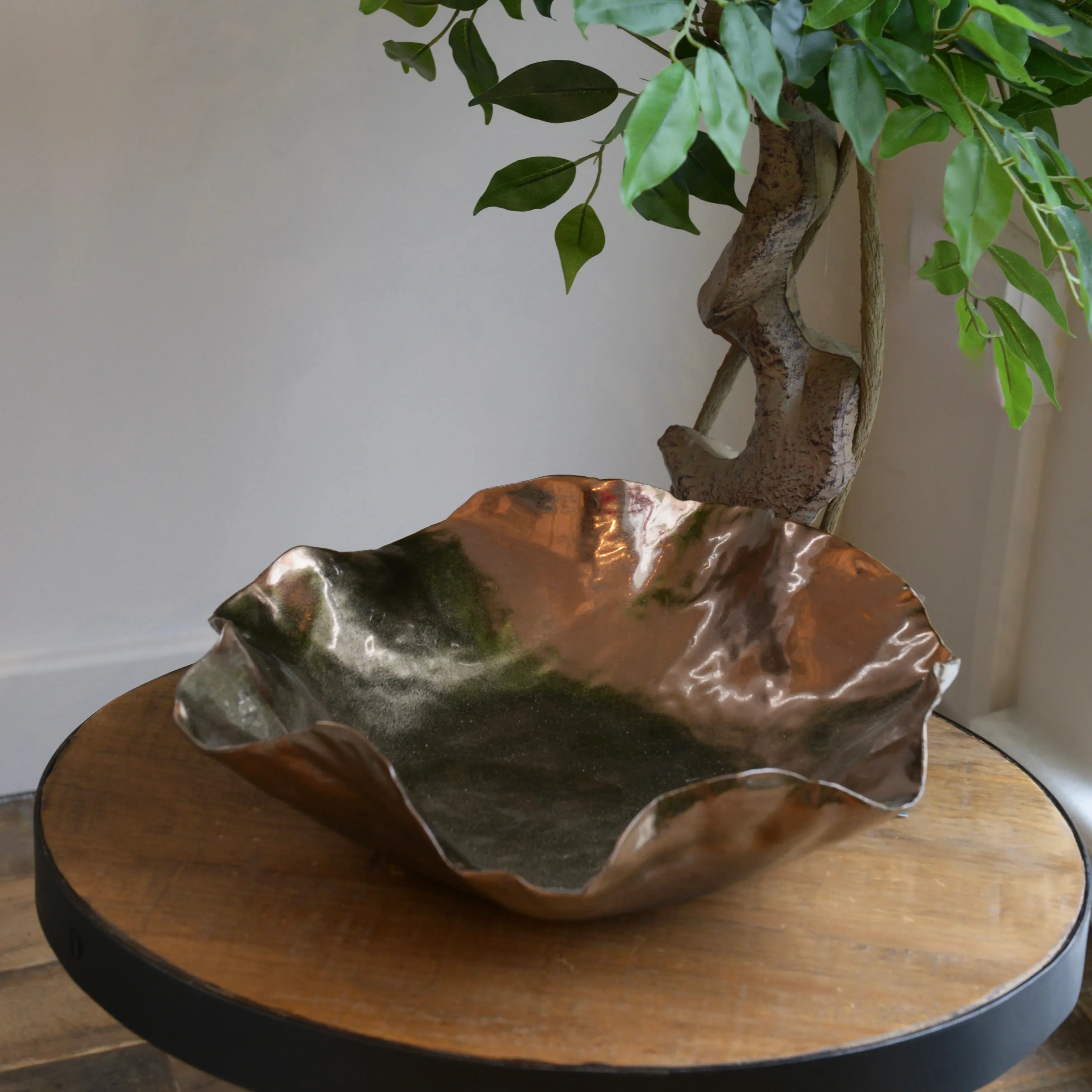 Wave Edge Ceramic Bowl - Copper product