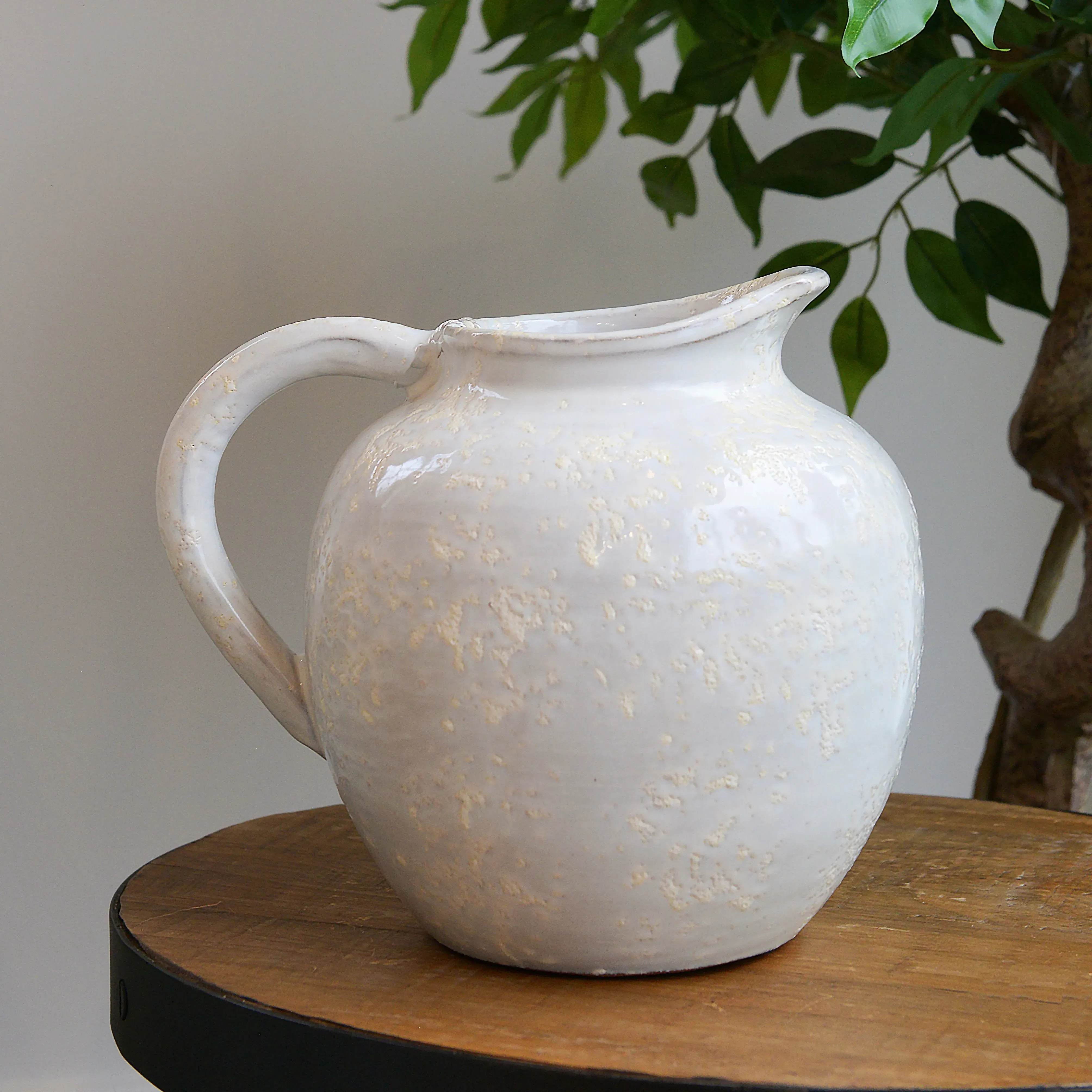 White Rustic Ceramic Jug - Off-White product