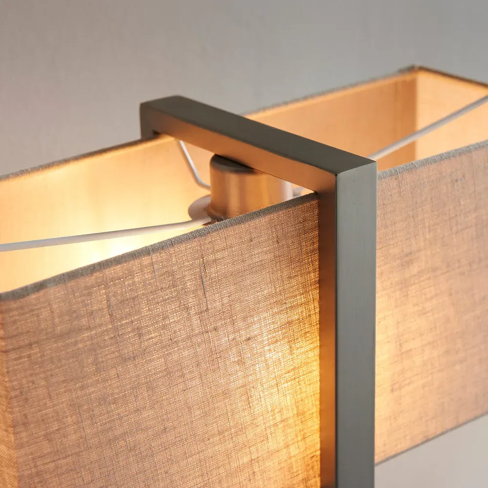 Willot Table Lamp - Satin Nickel, Linen alternate view