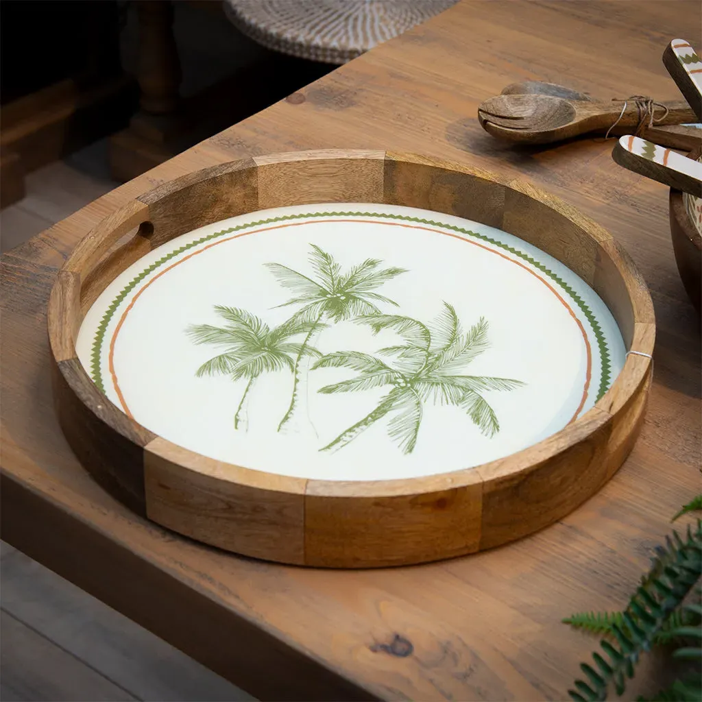 Wooden Palm Serving Tray - Mango Wood product