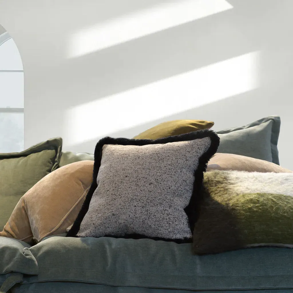 Yara Cushion - Natural, Black Trim product