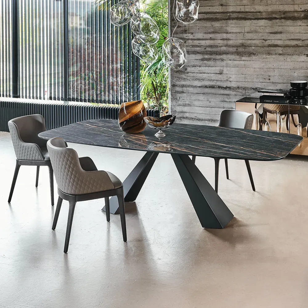 Eliot Keramik Dining Table - Ceramic, Lacquered Steel product