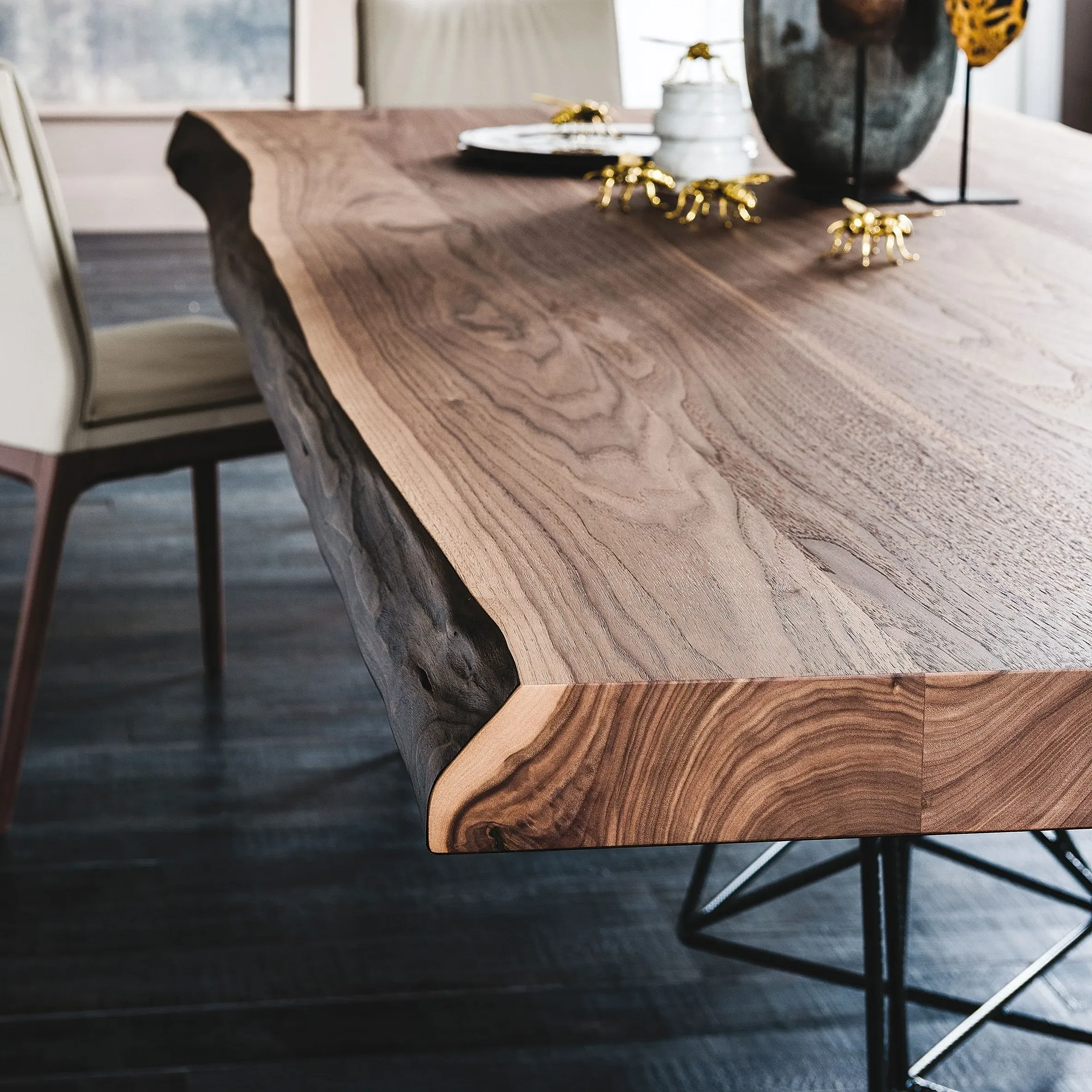 Gordon Deep Wood Dining Table - Solid Wood alternate view