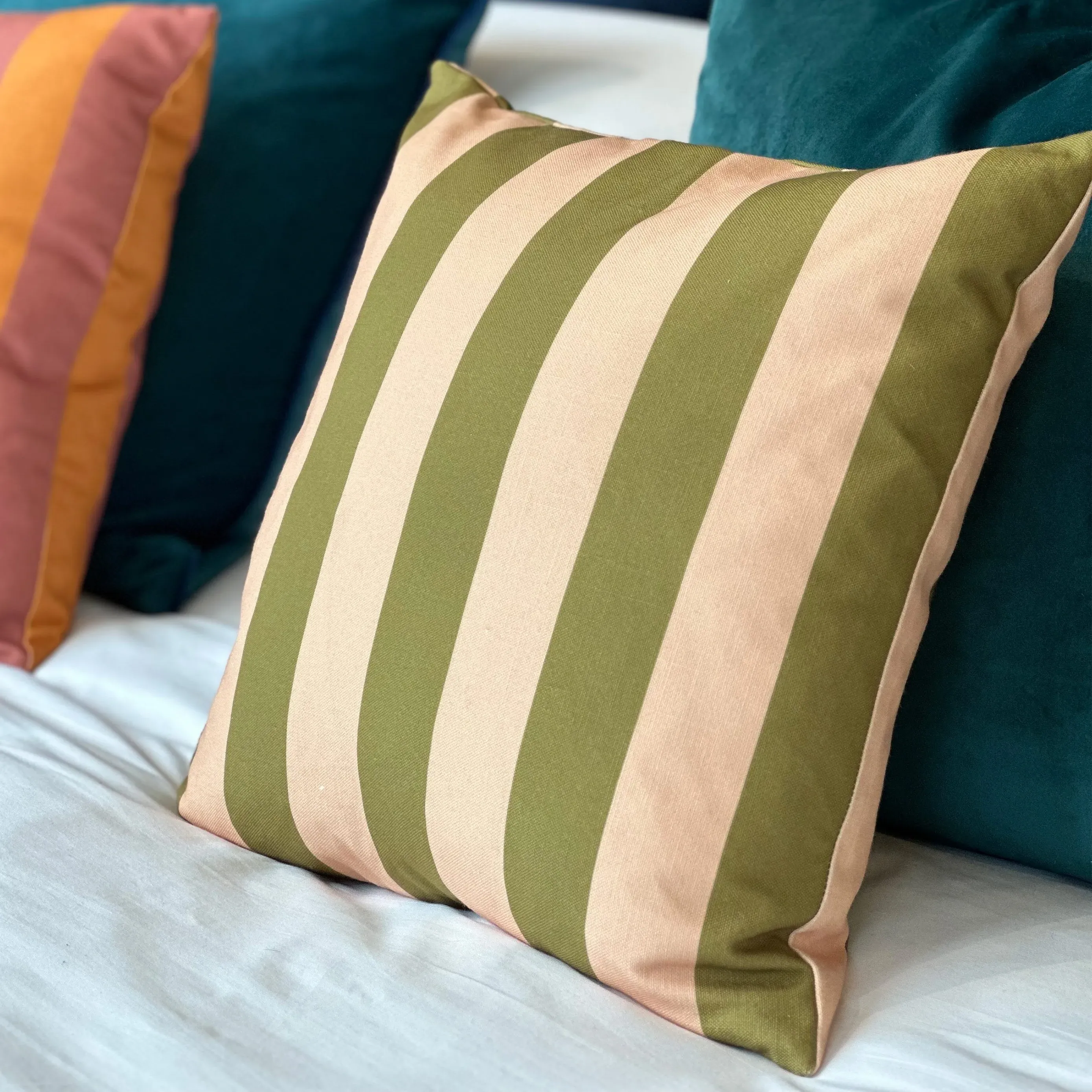 Classic Cushion Dual-Stripe - Sycamore & Alderley Edge alternate view