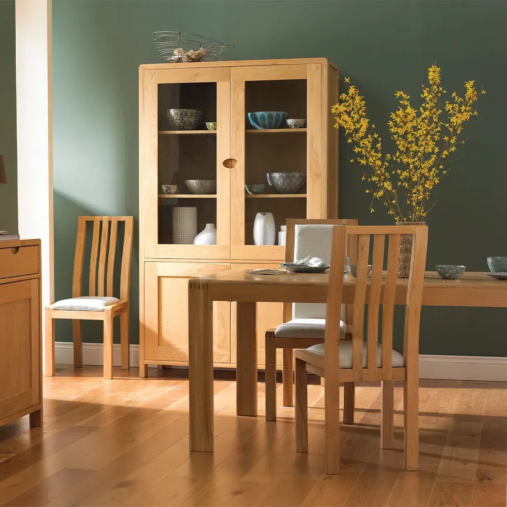 Bosco Dining Chair - Oak, Cream Fabric product