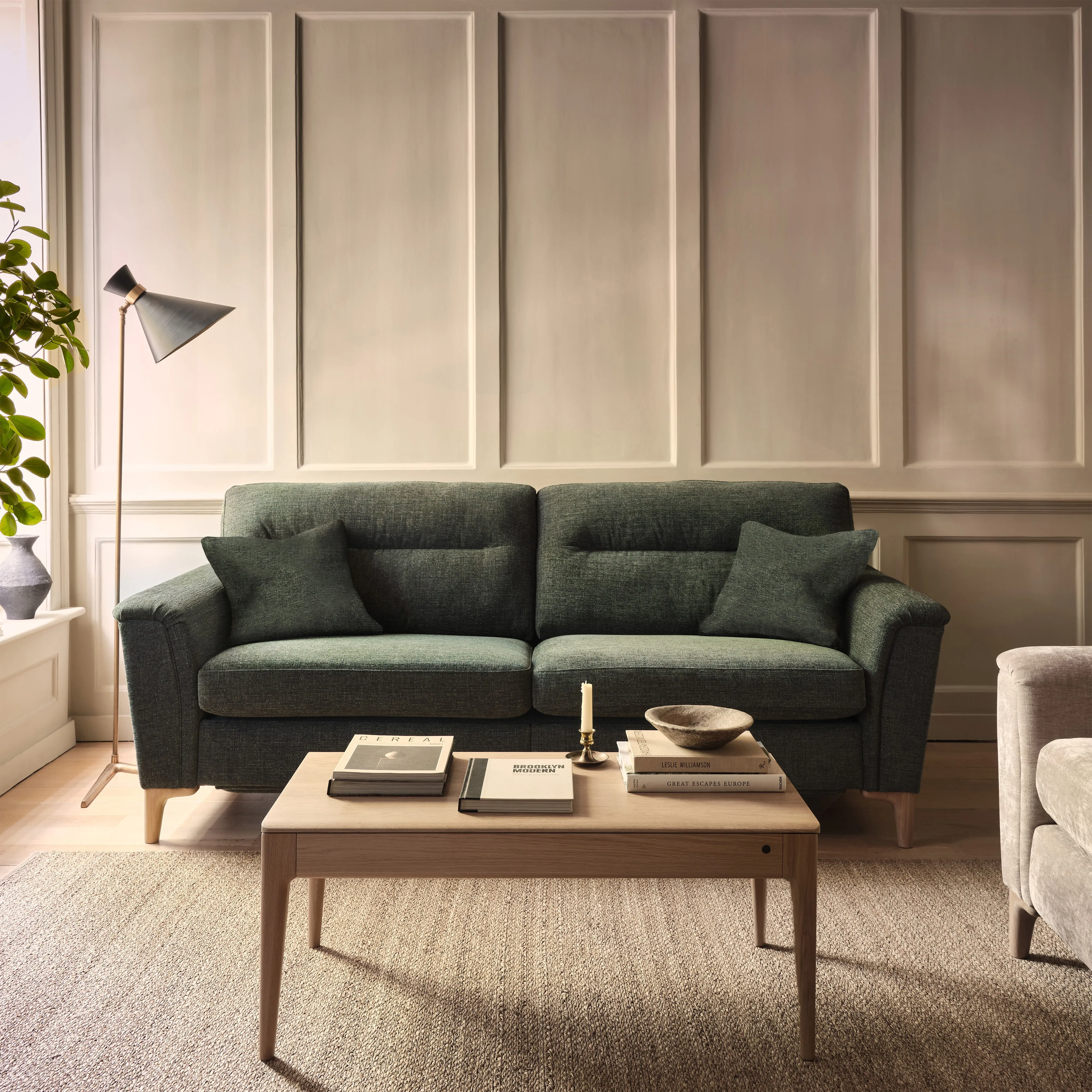 Sandford 2-Seater Sofa - Forest Fabric, Oak Ash product