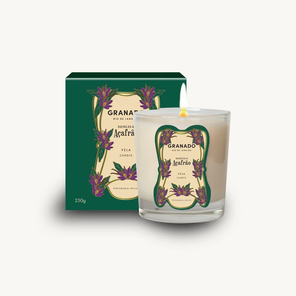 Baunilha & Acafrao Scented Candle - Natural Wax product