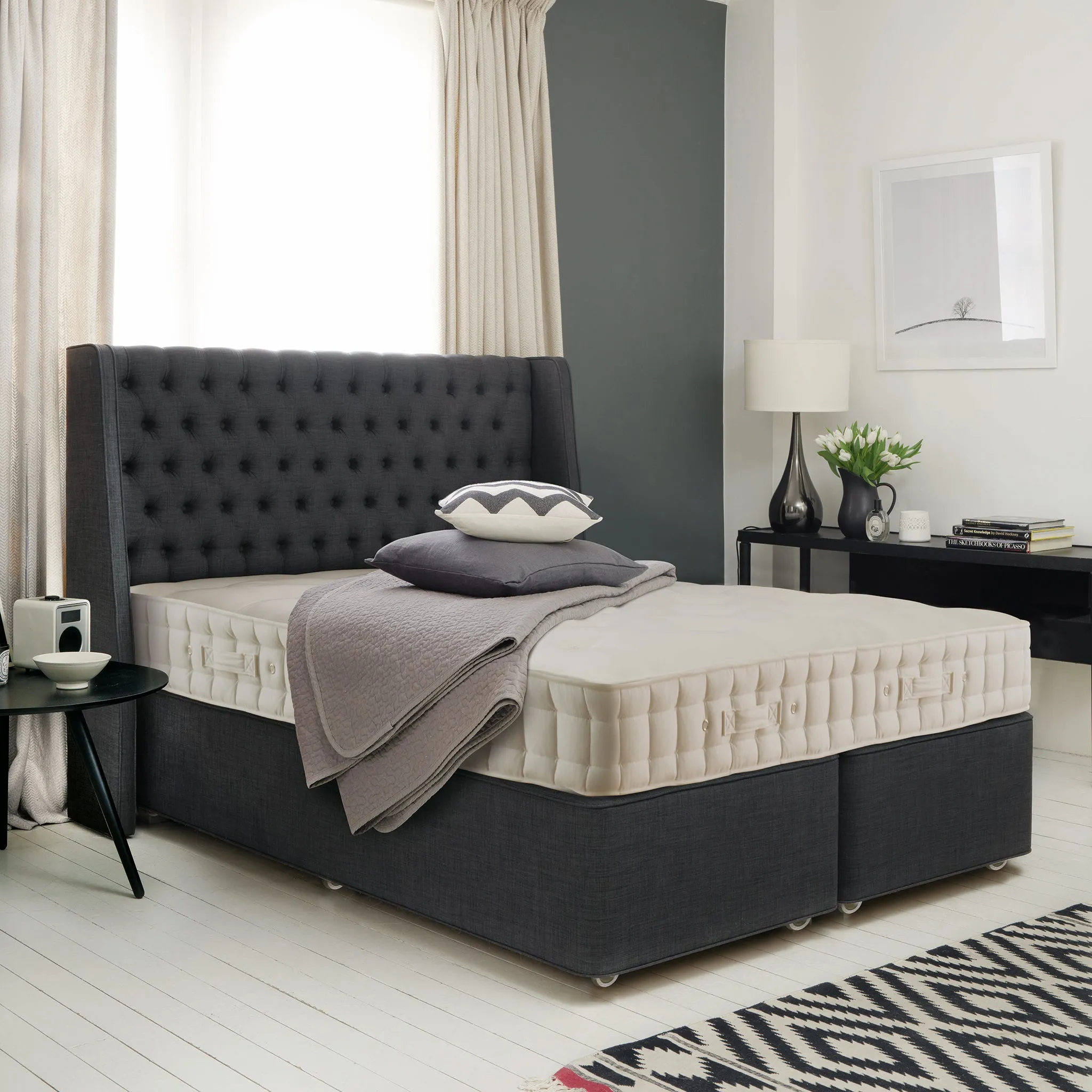 Fitzroy Single Mattress and Divan Set - Wool, Cotton product