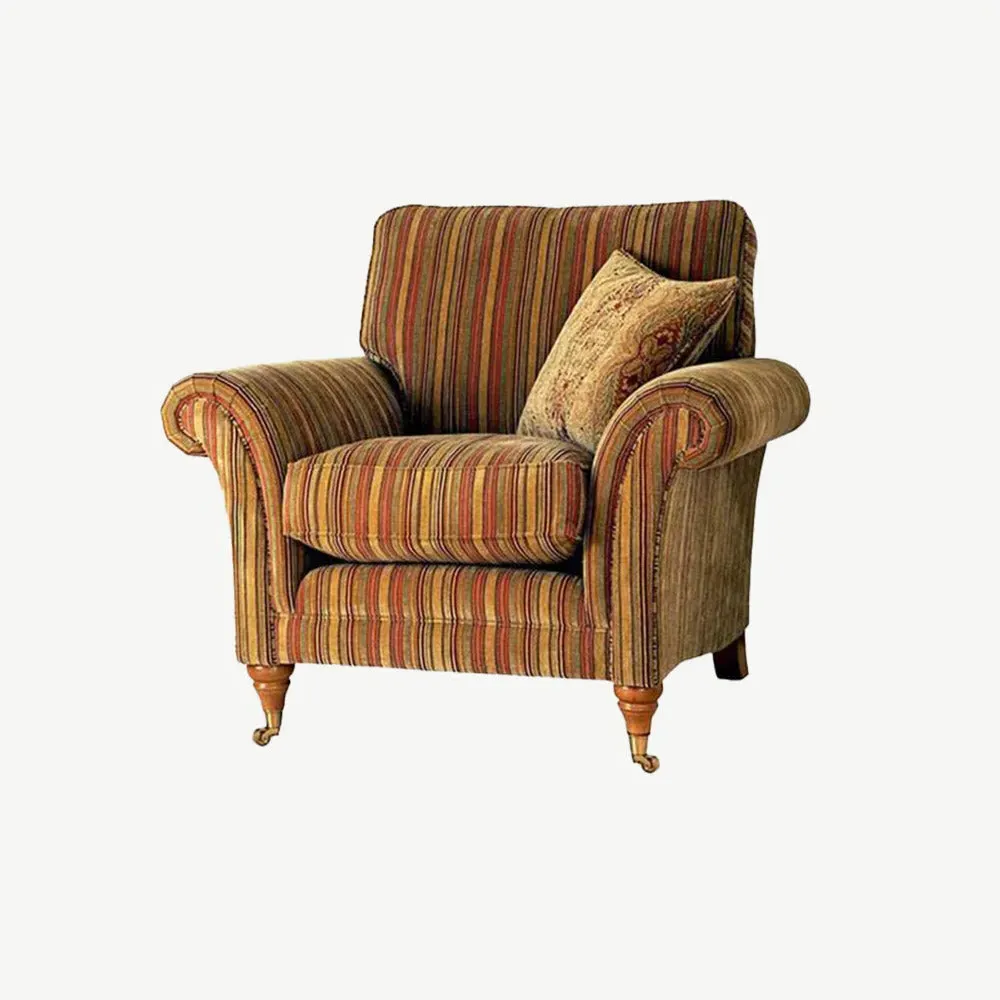 Burghley Armchair - Scroll Arms, Fibre-Filled Cushions product