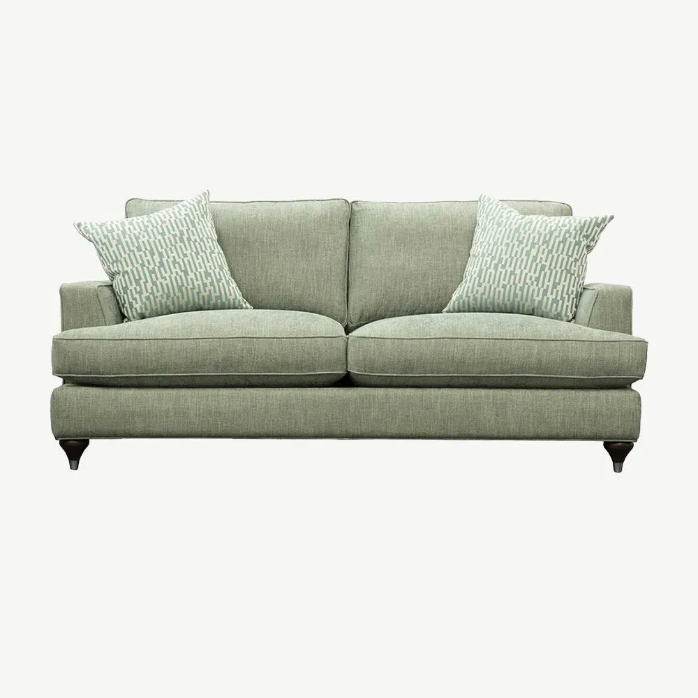 Hoxton 2-Seater Sofa - Turned Legs, Soft Touch Fabric product
