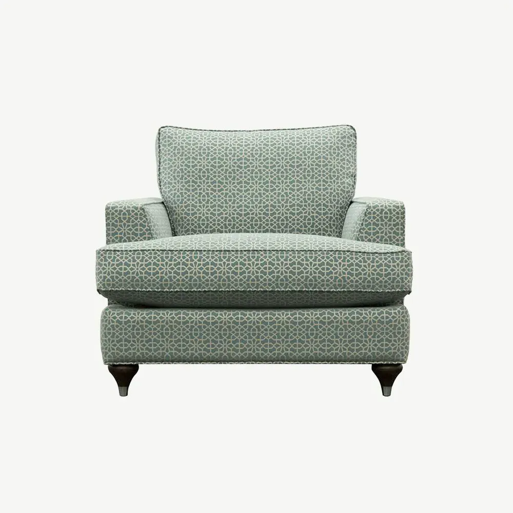 Hoxton Armchair - Turned Legs, Soft Touch Fabric product