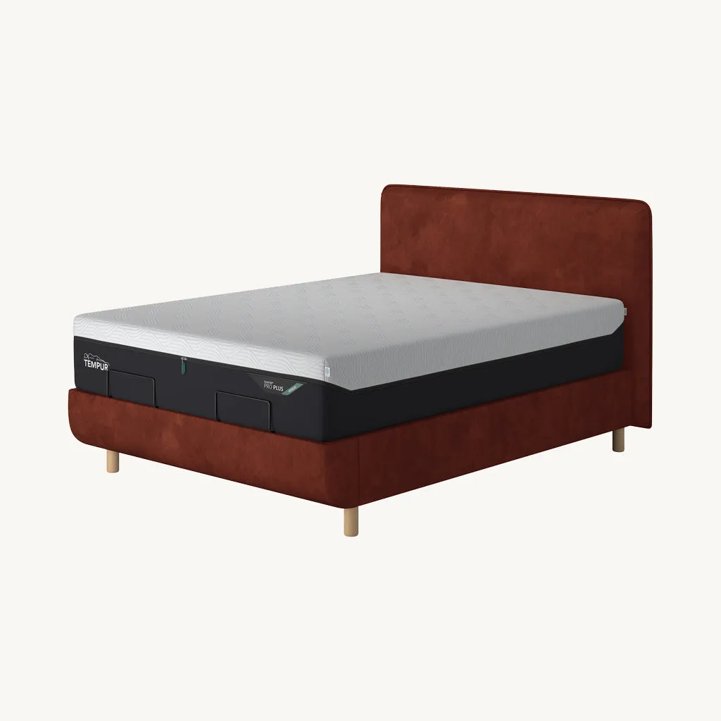 Arc Form King Size Static Bed Frame - Dark Brown, Fabric product