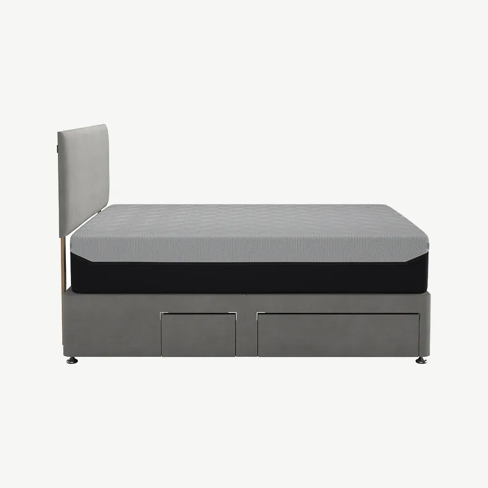 Buckingham Single Divan with Drawer - Light Grey alternate view