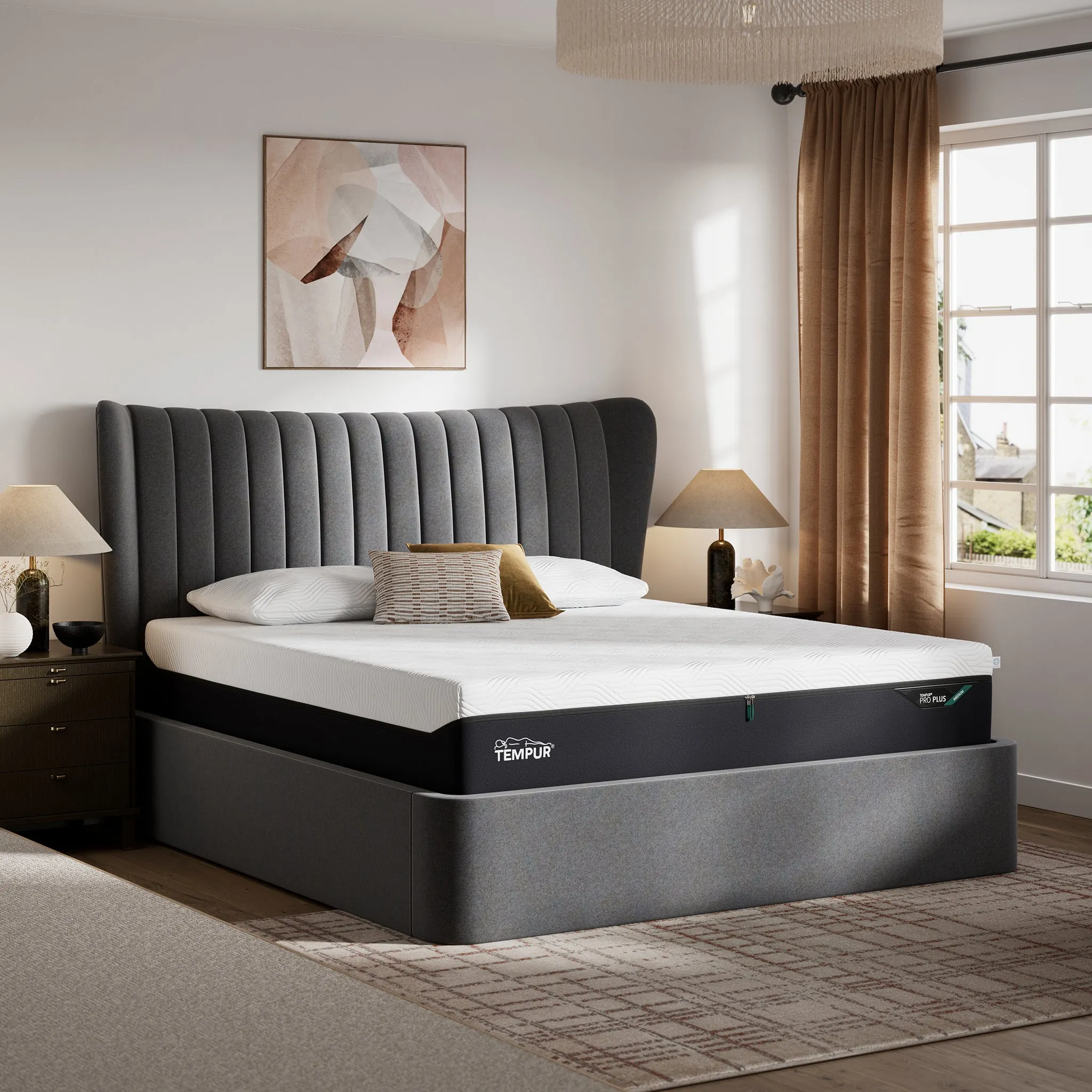 Horton King Size Ottoman Bed Base - Dark Grey product