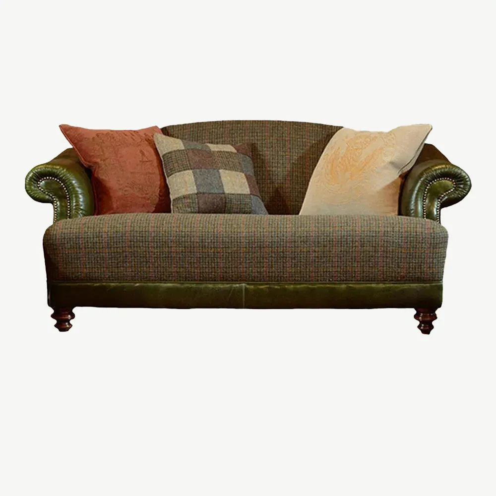 Harris Tweed Taransay Petite Sofa - Hand Studded, Hardwood Frame product