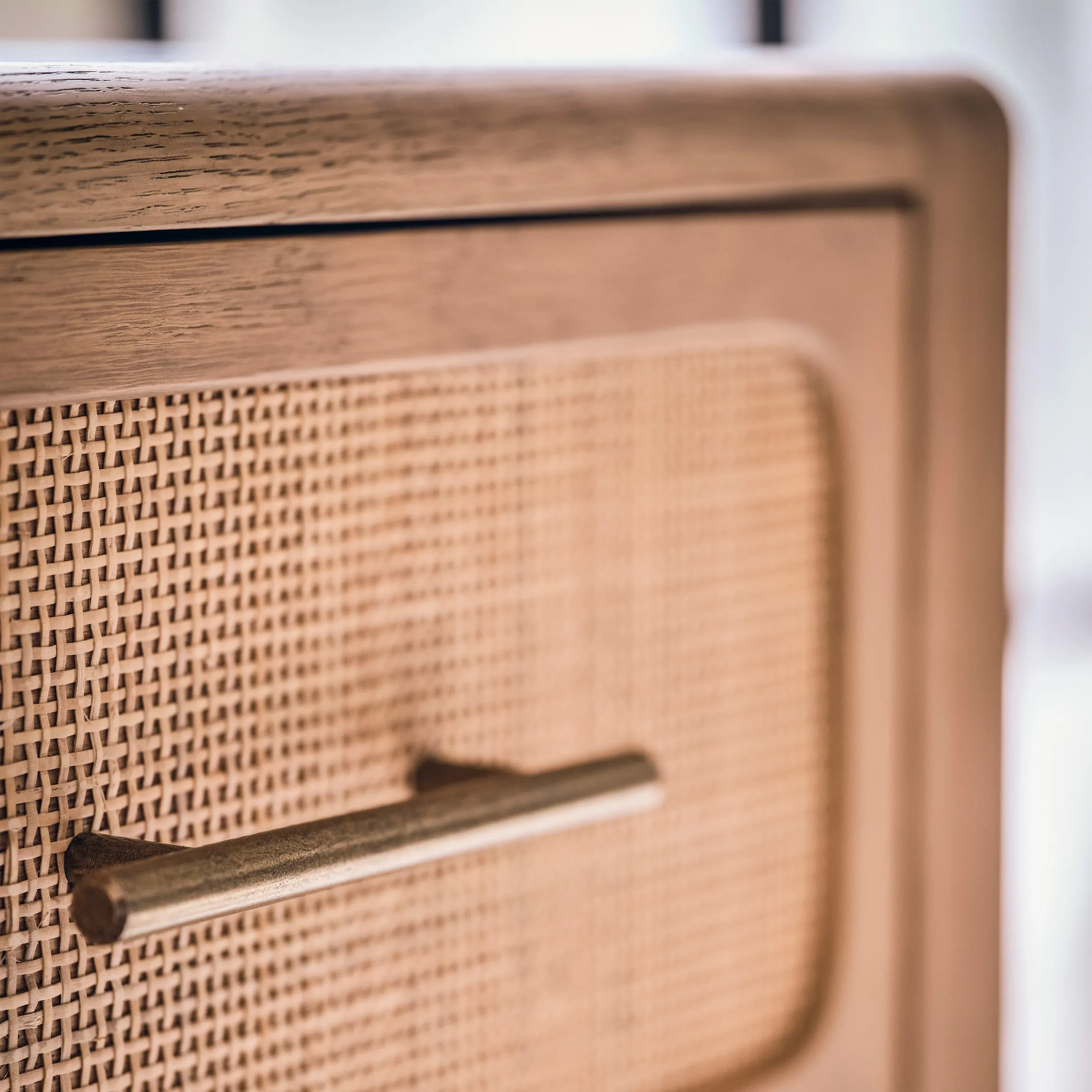 Casera 3 Drawer Chest - Oak, Rattan alternate view