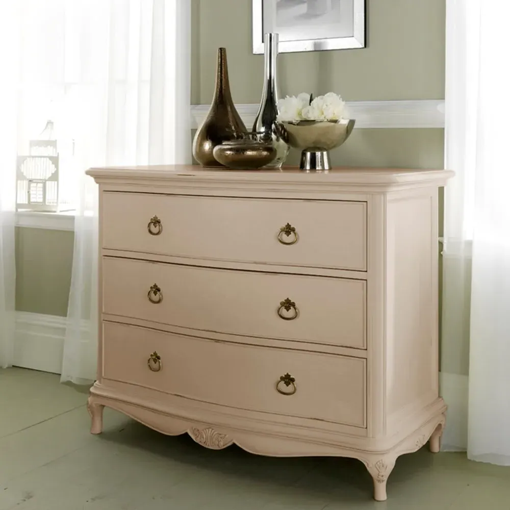 Ivory 3 Drawer Low Chest - Birch product