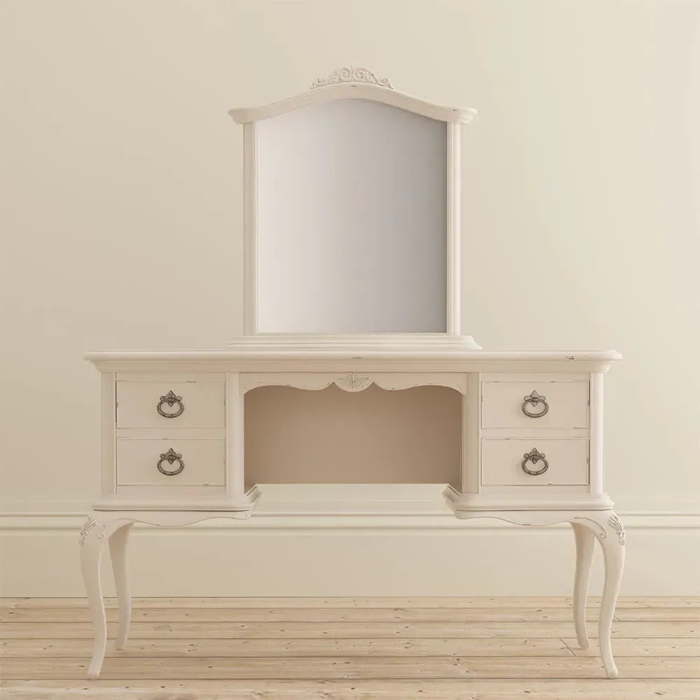 Ivory Rectangular Vanity Mirror - Birch Veneer alternate view