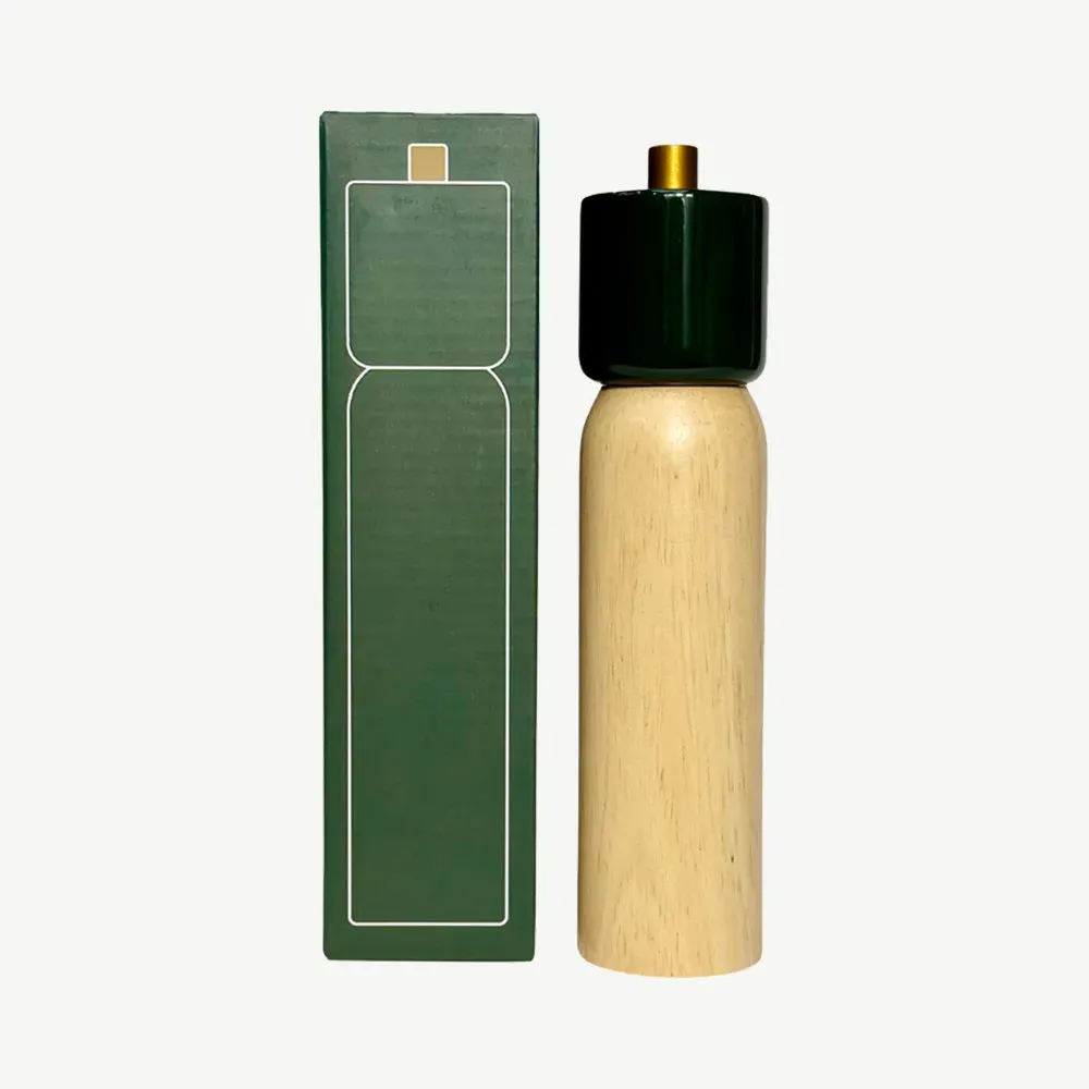Maegen Small Salt & Pepper Grinder - Green, Rubberwood alternate view