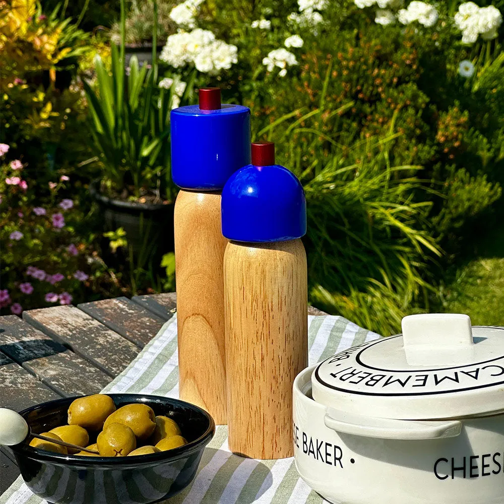 Navy & Red Small Salt & Pepper Grinder - Rubberwood product