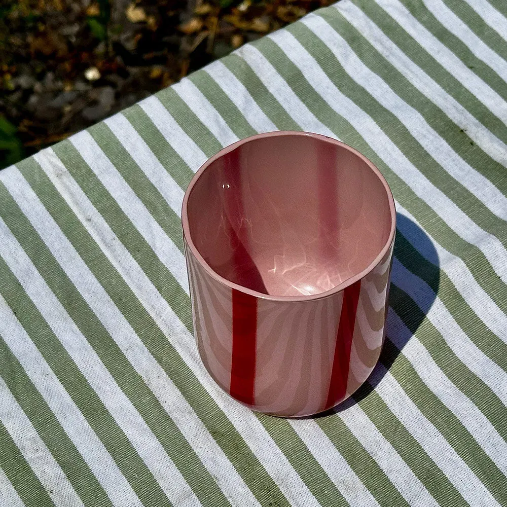 Stripe Glass Tumbler - Pink alternate view
