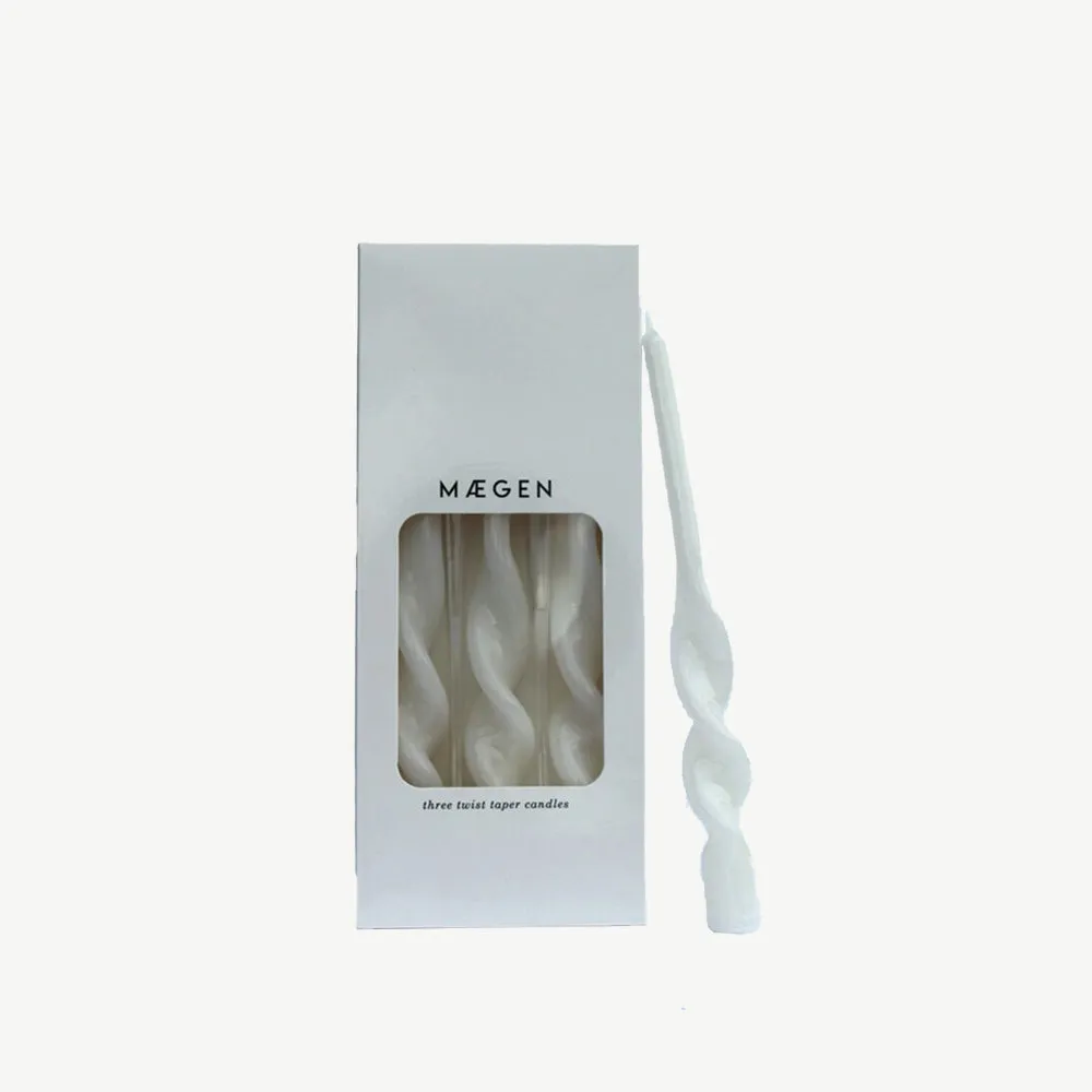 Twist Pillar Candles - White product