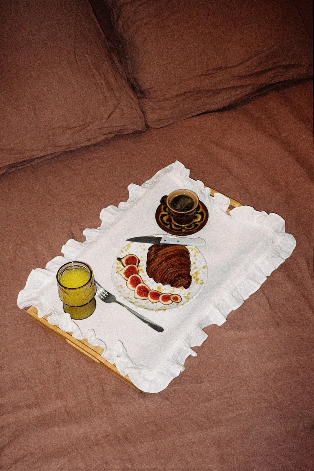 Casita Ruffled Linen Placemats Set of Two by Arkitaip