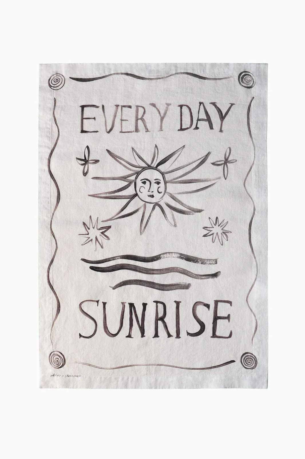 Chiara Perano Linen Tea Towel by Arkitaip