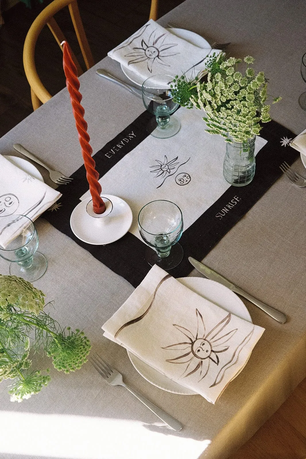 Chiara Perano Set of Four Printed Placemats - Linen by Arkitaip