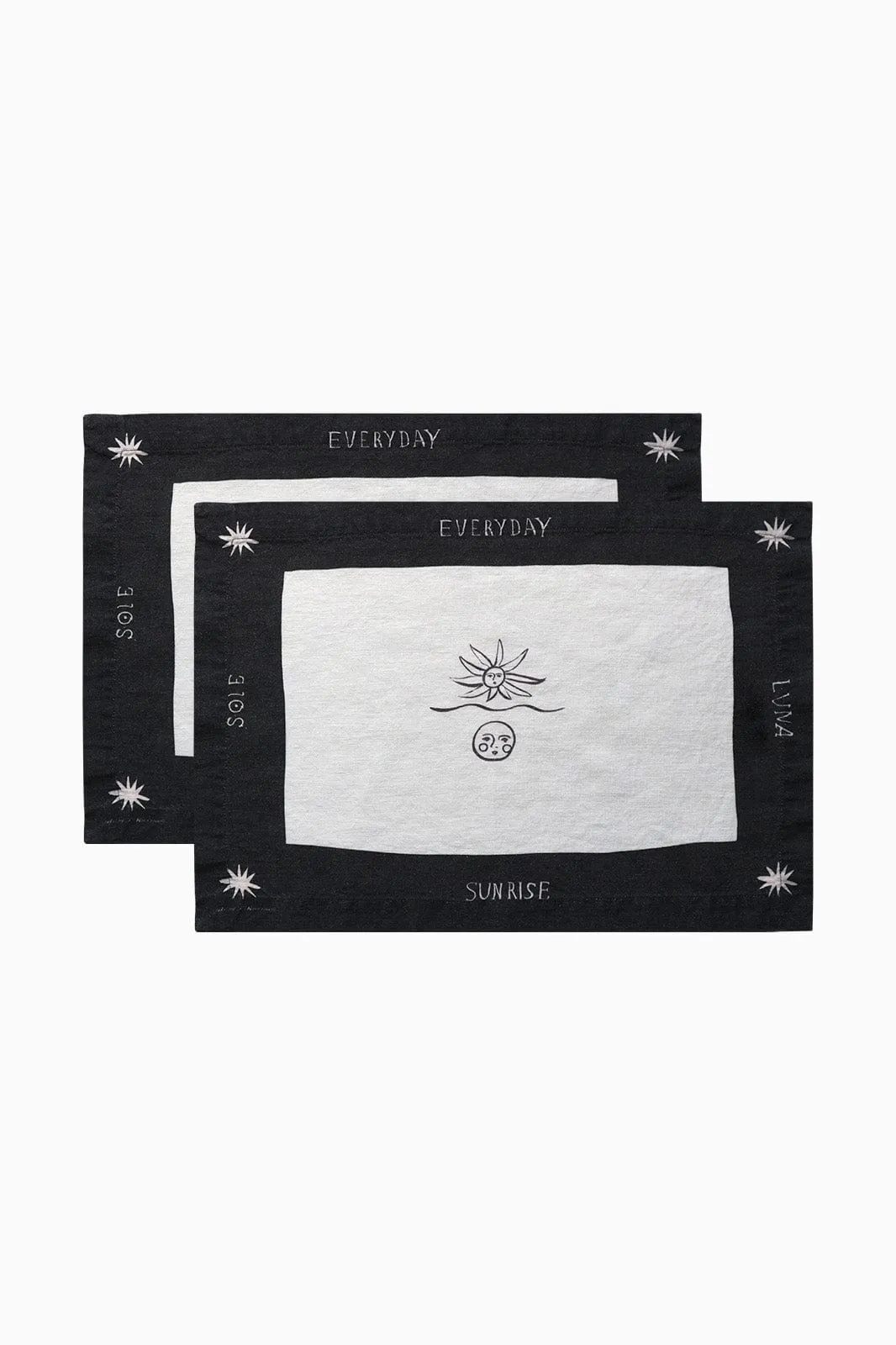 Chiara Perano Set of Two Printed Placemats - Linen by Arkitaip